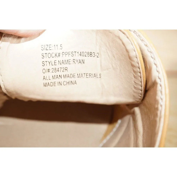 PERRY ELLIS PORTFOLIO MENS RYAN SIZE 11.5 DRESS SHOES NO BOX TAN COLOR - Picture 8 of 8